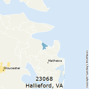 Hallieford,Virginia County Map