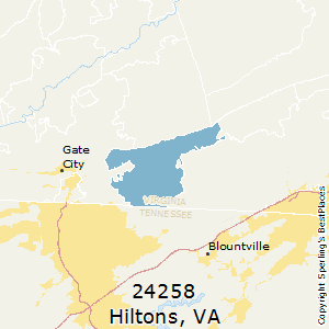 Hiltons,Virginia County Map