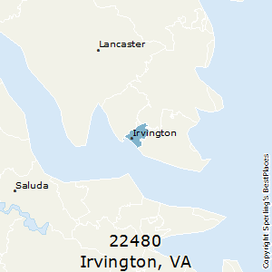 Irvington,Virginia County Map