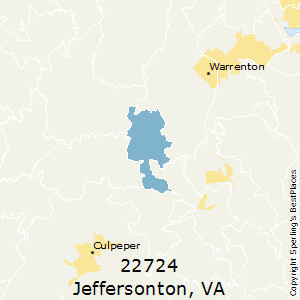 Jeffersonton,Virginia County Map