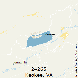 Keokee,Virginia County Map