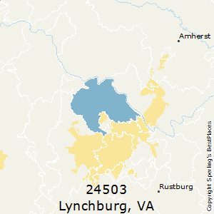 Lynchburg,Virginia(24503) Zip Code Map