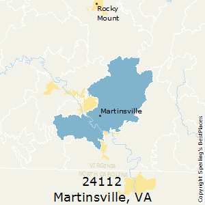 Martinsville,Virginia County Map