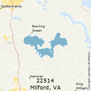 Milford,Virginia County Map
