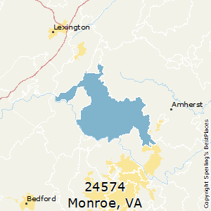 Monroe,Virginia County Map