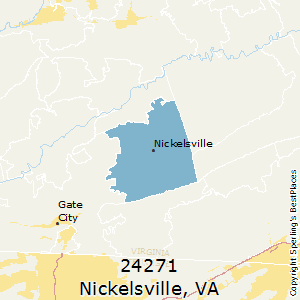 Nickelsville,Virginia County Map