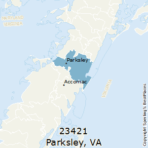 Parksley,Virginia County Map
