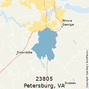 Petersburg,Virginia County Map