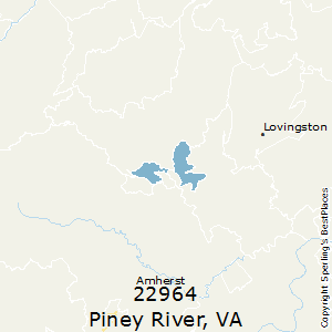 Piney_River,Virginia County Map