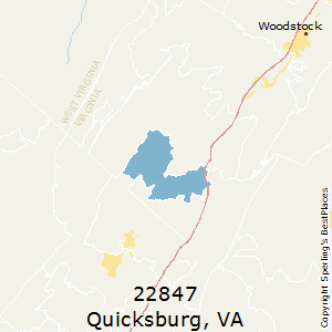 Quicksburg,Virginia County Map