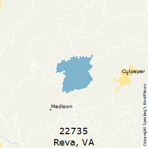 Reva,Virginia County Map