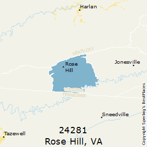 Rose_Hill,Virginia County Map