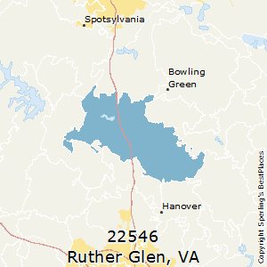 Ruther_Glen,Virginia County Map