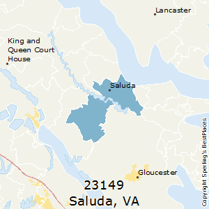 Saluda,Virginia County Map