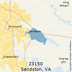 Sandston,Virginia County Map