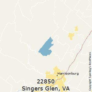 Singers_Glen,Virginia County Map