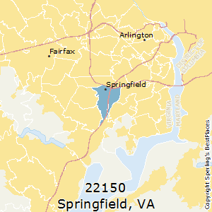 Springfield,Virginia County Map