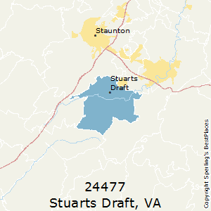 Stuarts_Draft,Virginia County Map