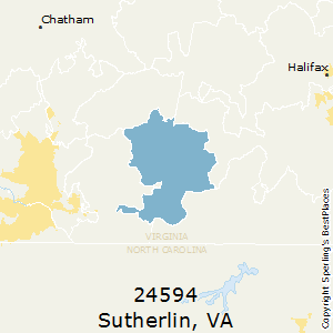 Sutherlin,Virginia County Map