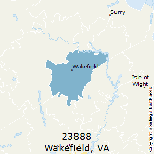 Wakefield,Virginia County Map