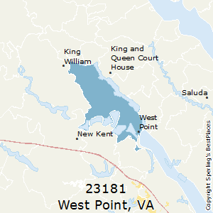 West_Point,Virginia County Map