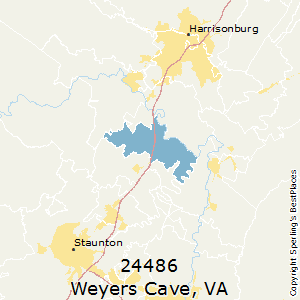 Weyers_Cave,Virginia County Map