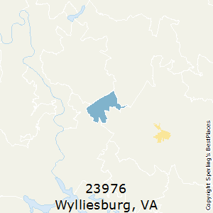Wylliesburg,Virginia County Map