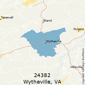 Wytheville,Virginia County Map