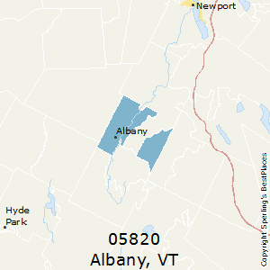 Albany,Vermont County Map