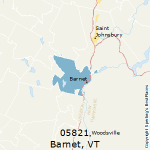 Barnet,Vermont(05821) Zip Code Map
