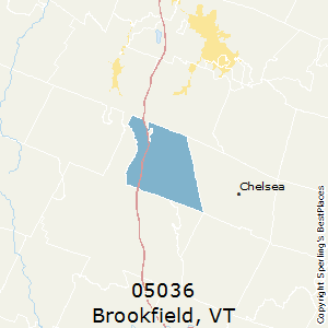 Brookfield,Vermont County Map