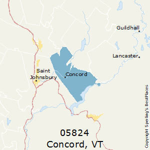 Concord,Vermont County Map