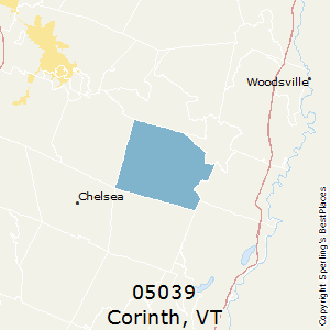 Corinth,Vermont County Map