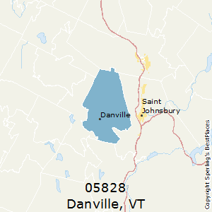 Danville,Vermont County Map