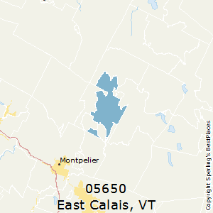 East_Calais,Vermont County Map
