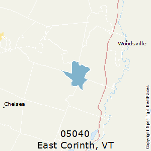 East_Corinth,Vermont County Map