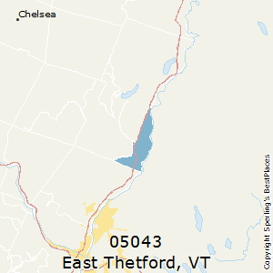 East_Thetford,Vermont County Map