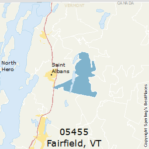 Fairfield,Vermont County Map