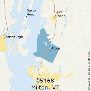 Milton,Vermont County Map