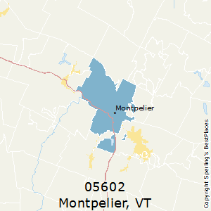 Montpelier,Vermont County Map