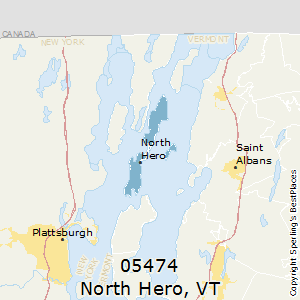 North_Hero,Vermont County Map