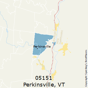 Perkinsville,Vermont County Map
