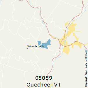 Quechee,Vermont County Map