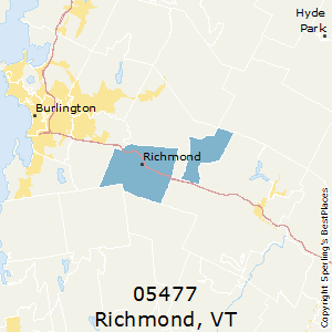 Richmond,Vermont County Map