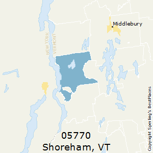 Shoreham,Vermont County Map