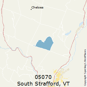 South_Strafford,Vermont County Map