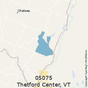 Thetford_Center,Vermont County Map
