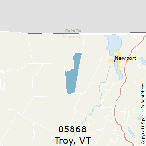 Troy,Vermont County Map