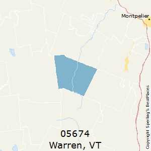 Warren,Vermont County Map