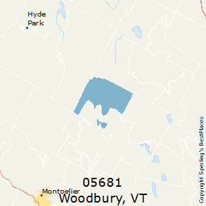 Woodbury,Vermont County Map